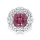 11.36ct Pyrope Spessartite Garnet Ring with 2.67tct Diamonds set in 18K White Gold