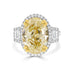 9.01ct Yellow Diamond Ring With 1.35ct Diamonds Set In 18K Two Tone