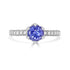 1.36 Tanzanite Rings with 0.64tct Diamond set in 14K White Gold