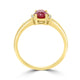 1.11Ct Ruby Ring With 0.14Tct Diamonds Set In 18K Yellow Gold