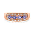 0.67tct Tanzanite Rings with 0.18tct diamonds set in 14kt rose gold