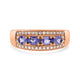 0.67tct Tanzanite Rings with 0.18tct diamonds set in 14kt rose gold
