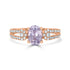 1.51ct Sapphire Rings with 0.32tct diamonds set in 14KT rose gold