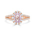 0.99ct Sapphire Rings with 0.56tct diamonds set in 14KT rose gold