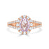 0.99ct Sapphire Rings with 0.56tct diamonds set in 14KT rose gold