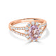 0.99ct Sapphire Rings with 0.56tct diamonds set in 14KT rose gold