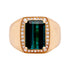 Men's 4.33ct Tourmaline In 14k Yellow Gold With 0.25ct Diamond Halo Ring
