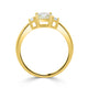 1.03ct Sapphire Rings with 0.10tct diamonds set in 14KT yellow gold