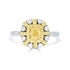 0.54tct Yellow Diamond Ring with 0.87tct Diamonds set in 14K Two Tone gold