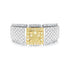 0.7tct Yellow Diamond Ring with 0.41tct Diamonds set in 14K Two Tone gold