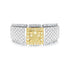 0.7tct Yellow Diamond Ring with 0.41tct Diamonds set in 14K Two Tone gold