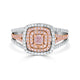 0.20ct Pink Diamond Ring with 0.61tct Diamonds set in 14K Two Tone Gold