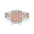 0.20ct Pink Diamond Ring with 0.61tct Diamonds set in 14K Two Tone Gold