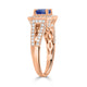 1.01Ct Sapphire Ring With 0.67Tct Diamonds Set In 14K Rose Gold