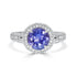 2.11Ct Tanzanite Ring With 0.70Tct Diamonds Set In 14K White Gold