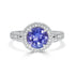 2.11Ct Tanzanite Ring With 0.70Tct Diamonds Set In 14K White Gold