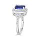 2.88ct Tanzanite Ring With 0.65tct Diamonds Set In 14kt White Gold