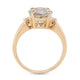 3.34ct Tourmaline ring with 0.06tct diamonds set in 14K yellow gold