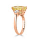 7.37ct Yellow Sapphire Ring with 0.24tct Diamonds set in 18K Rose Gold