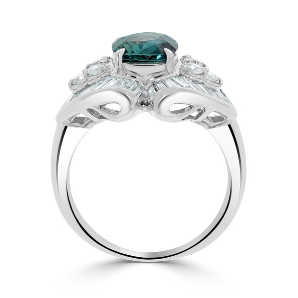 1.52ct Alexandrite Rings With 0.98tct Diamonds Set In Platinum 900 Platinum
