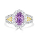 3.79ct Sapphire Ring with 1.02tct Diamonds set in Platinum