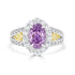 3.79ct Sapphire Ring with 1.02tct Diamonds set in Platinum