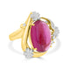8.6ct Luberite Ring with 0.06tct Diamonds set in 18K Yellow Gold