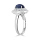 3.62ct Sapphire Ring with 0.58tct Diamonds set in 900 Platinum