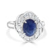 3.62ct Sapphire Ring with 0.58tct Diamonds set in 900 Platinum