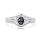0.47ct Alexandrite Rings With 0.48tct Diamonds Set In Platinum 900 Platinum