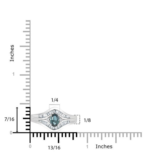 0.47ct Alexandrite Rings With 0.48tct Diamonds Set In Platinum 900 Platinum