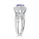 1.42ct Tanzanite Rings with 0.63tct Diamond set in 14K White Gold