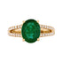 2.34Ct Emerald Ring With 0.29Tct Diamond Accents In 14K Yellow Gold