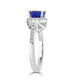 2.32ct Tanzanite ring with 0.31tct diamonds set in 14K white gold