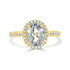2.91ct Sapphire Rings with 0.30tct diamonds set in 14KT yellow gold