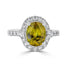 2.74ct Sphene ring with 0.68tct diamonds set in 14K white gold