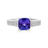1.68Ct Tanzanite Ring With 0.19Tct Diamonds Set In 14Kt White Gold