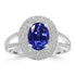 1.65ct Tanzanite Rings with 0.35tct Diamond set in 14K White Gold