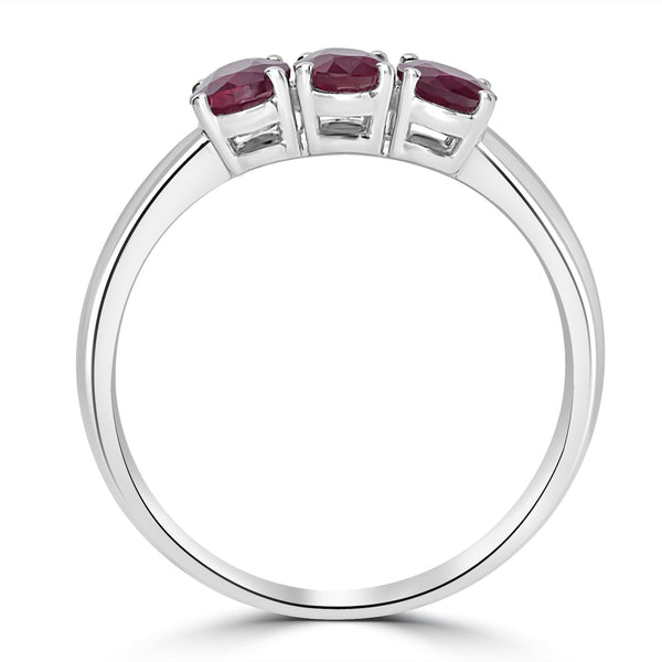 1.47ct Ruby Rings set in 14K White Gold
