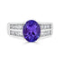 2.46Ct Tanzanite Ring With 0.69Tct Diamonds Set In 14Kt White Gold