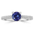 0.81ct Tanzanite Rings with 0.24tct Diamond set in 14K White Gold