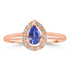 0.43ct Tanzanite Rings with 0.09tct Diamond set in 14K Rose Gold