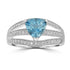 1.31ct  Aquamarine Rings with 0.29tct Diamond set in 14K White Gold