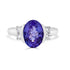 3.58Ct Tanzanite Ring With 0.26Tct Diamonds Set In 14Kt White Gold
