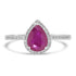 1.1ct Ruby Rings with 0.17tct Diamond set in 14K White Gold