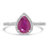 1.1ct Ruby Rings with 0.17tct Diamond set in 14K White Gold