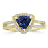 0.92ct Tanzanite Rings with 0.28tct Diamond set in 14K Yellow Gold