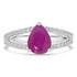 1.93ct Ruby Rings with 0.31tct Diamond set in 14K White Gold