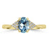 0.85ct Aquamarine Rings with 0.1tct Diamond set in 14K Yellow Gold
