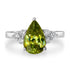 3.01ct Sphene Ring with 0.34tct Diamonds set in 14K White Gold